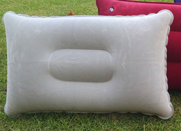 Wholesale Outdoor Pvc Pillows Travel Camping Thick Flocking Rectangular Inflatable Pillows Nap Companion Square Pillow